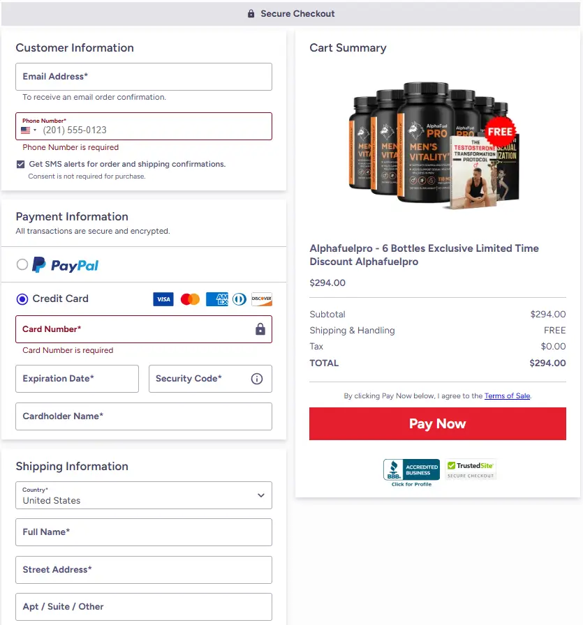 AlphaFuel Pro-Secure-Checkout